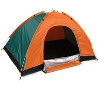 GGZONE Pieghevole Impermeabile a Porta Singola Free-to-Build Apertura Rapida Automatica Tenda da Campeggio da Viaggio all'aperto Tenda da Sole da Spiaggia Casa Felice (Arancione e Verde) Beautiful