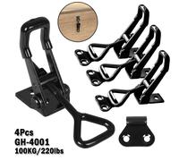 GH-4001 Nero Morsetto a levetta regolabile in acciaio Hasp clip di cattura fissa