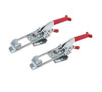 GH-431 - Set di 2 tenditori a leva per ginocchio in metallo autobloccante, chiusura rapida, grande chiusura regolabile 350 kg, chiusura a leva per armadio, porta, cassa, valigia