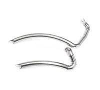 GHAEKEBC Silenziatori Scarico Moto Slash Scarico Silenziatore Tubo di Tubo per Y&amaha per Virago XV125 XV 125 XV250 XV 250(Cromo)
