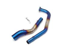 GHAEKEBC Silenziatori Scarico per Y&amaha YZF R15 MT-15 MT15 V3 R125 Mt125 Moto Scarico Completo Sistema Fuga Tubo Collegamento Centrale(B)