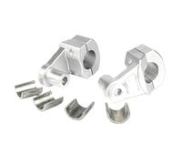 GHALSIEAV per Manubri da 28/22 Mm 1 Paio Manubrio Universale per Moto Manubrio Anteriore Manubrio Largo Morsetto di Montaggio Riser Supporto Anodizzato(Silver)