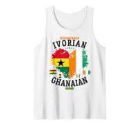 Ghana Costa d'Avorio Radici Donne Idea & Ivoriano Ghana Bandiera Canotta