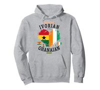 Ghana Costa d'Avorio Radici Donne Idea & Ivoriano Ghana Bandiera Felpa con Cappuccio