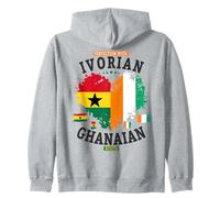 Ghana Costa d'Avorio Radici Donne Idea & Ivoriano Ghana Bandiera Felpa con Cappuccio