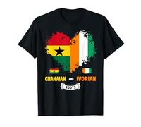 Ghana Costa d'Avorio Radici Donne Idea & Ivoriano Ghana Bandiera Maglietta