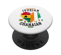 Ghana Costa d'Avorio Radici Donne Idea & Ivoriano Ghana Bandiera PopSockets PopGrip Adesivo