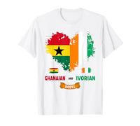 Ghana Costa d'Avorio Radici Idea Per Bambini Ivoriano Ghana Bandiera Maglietta