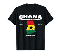 Ghana Map Design con coordinate e soprannome Maglietta
