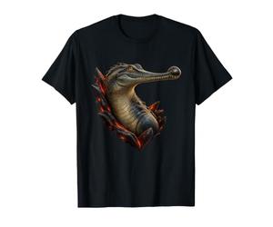 Gharial tra Granato Lava Scaffali Maglietta