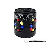 Ghazpmuk Fagioli Magici Giocattolo, Magic Bean Cube, Giroscopio Cubo, Giocattolo educativo Magic Bean, Magic Bean Giocattolo, Giocattolo Rotante Magico, per Bambini Adolescenti Adulti (Nero)