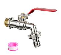 Ghazpmuk Rubinetto da Giardino 1/2'' Pollice, Valvola Erogatrice a Sfera, Rubinetto Antigoccia, Rubinetto Esterno in Ottone, Valvola a Sfera Antigelo, Rubinetti da Esterno, per Giardino, Lavatrice