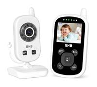 GHB Baby Monitor Video e Audio 2,4'', 950mAh, Comunicazione Bidirezionale, VOX Visione Notturna Visione Rilevamento della Temperatura, Ninne Nanne