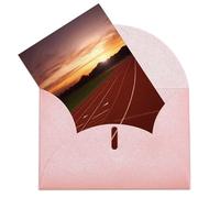 GHBNK Biglietti di compleanno con buste Thinking of You Biglietti Crepuscolo Running Track Biglietti di auguri vuoti Biglietti di ringraziamento Biglietto di nozze Biglietti di incoraggiamento