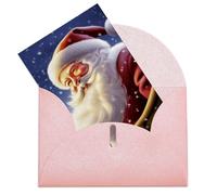 GHBNK Biglietti di compleanno con buste Thinking of You Biglietti di Babbo Natale sorridente Biglietti di auguri vuoti Biglietti di ringraziamento Biglietto di nozze Biglietti di incoraggiamento