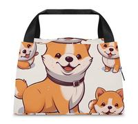 GHBNK Borsa per il pranzo da donna, con simpatico cane Shiba Inu, borsa per il pranzo, riutilizzabile, isolata, contenitore per il pranzo