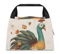 GHBNK Borsa per il pranzo da donna, per il Ringraziamento, con tacchino, borsa termica riutilizzabile, contenitore per il pranzo