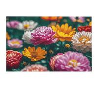GHBNK Zerbino per interni con tutti i fiori che sbocciano insieme, antiscivolo, assorbente, tappetino da cucina, lavabile, tappetino da esterno, per casa, lavello e ufficio