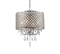 GHBSDNEPP Faretto da Incasso, Modernoa Goccia Di Cristk9,De a Sospensiper Sala da Pranzo, Bagno, Camera da Letto, Soggiorno, Plafoniera a Led - Argento 43 *