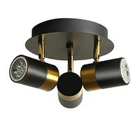GHBSDNEPP Faretto Led Moderno Multidirezionale da Soffitto, Plafoniera a Incasso per Corridoio, Ufficio, Camera da Letto, Comodino,Dine Gu10/Nero/Luce Bianca