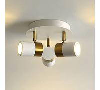 GHBSDNEPP Faretto Led Moderno Multidirezionale da Soffitto, Plafoniera a Incasso per Corridoio, Ufficio, Camera da Letto, Comodino,Dine Gu10/Bianco/Luce Calda