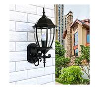 GHBSDNEPP Lampada da Parete per Esterni Resistente All'Umidità, a Forma Di Torre, per Ville, Paesaggi, Corridoi, Soggiorno, Camera da Letto, Cucina, Veranda, Patio, Ingresso./Nero/48 * 22,5 cm