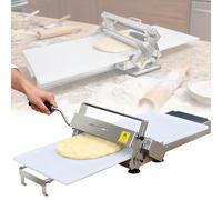 GHCCDAM Sfogliatrice Manuale Multiuso con Base Antiaderente, Regolazione Precisione 0,5-27mm, Acciaio Inox Pieghevole per Fondente, Pasticceria E Panificazione Domestica/Professionale