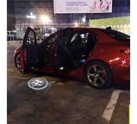 GHCPMQ Luce Benvenuto dell Auto per Alfa Romeo Giulia Stelvio 147 Giulietta 159,Luci LED Logo Proiettori Sottoporta Auto Kit Luce di Benvenuto Ricambi Auto,C