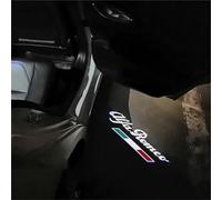 GHCPMQ Luce Benvenuto dell Auto per Alfa Romeo Giulia Stelvio 147 Giulietta 159,Luci LED Logo Proiettori Sottoporta Auto Kit Luce di Benvenuto Ricambi Auto,A