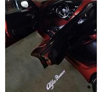 GHCPMQ Luce Benvenuto dell Auto per Alfa Romeo Giulia Stelvio 147 Giulietta 159,Luci LED Logo Proiettori Sottoporta Auto Kit Luce di Benvenuto Ricambi Auto,E