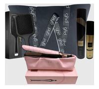 GHD Kit Con Piastra Chronos Dusted Pink Con Pochette Termoresistente + Termoprotettore + Lacca Perfect Ending + Spazzola Puddle Brush + Borsa