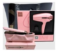 GHD Kit Con Piastra Chronos Dusted Pink + Phon Helios Dusted Pink In Omaggio Lacca Perfect Ending 400 Ml E Borsa In Tela