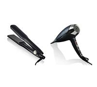 ghd Max Styler, Piastra per Capelli con Lamelle Ampie, Nero & Helios Asciugacapelli - Asciugacapelli professionale (Nero)