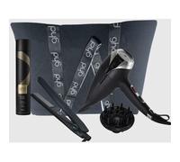 GHD Phon Helios Black 2200 Watt + Diffusore Helios +piastra Gold + Lacca + Borsa