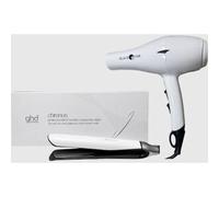 GHD Piastra Chronos Bianca + Phon Black Star Turbo Piuma Bianco
