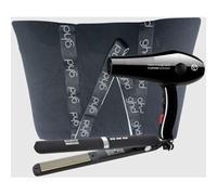 GHD Piastra Kiepe Home Precision Black + Phon Retro' Simply Pro 2100 Watt + Borsa