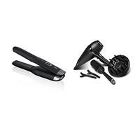 ghd Unplugged Styler - Piastra per capelli senza fili (Nera) & Air Kit - Asciugacapelli con Kit professionale per l'asciugatura (Nero)