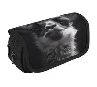 GHENBLT A Little Camel - Astuccio organizer grande capacità, grazioso astuccio per penne con 3 scomparti, per cancelleria da ufficio, grande, con cerniera, in tessuto, per adulti, astuccio portatile