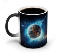 GHENBLT Blue Earth In The Space Tazza che cambia colore tazza da caffè tazza da caffè tazze divertenti tazza da caffè in ceramica novità tazze da caffè carine tazze che cambiano calore tazza sensibile