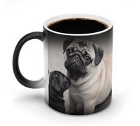 GHENBLT Carino Pet Pug Colore Cambiare Tazza Tazza di Caffè Tazza di Caffè Divertente Tazze di Ceramica Tazza di Caffè Novità Tazze di Caffè Tazze Carine Tazze Che Cambiano Cal