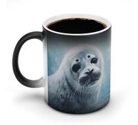 GHENBLT Harp Seal Pittura Carta da parati Cambia Colore Tazza Tazza di Caffè Tazza di Caffè Tazza di Caffè Divertente Tazza di Caffè In Ceramica Tazza di Caffè Novità Tazze Carine Tazze Cambia