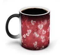 GHENBLT San Valentino amore cuore cambia colore tazza tazza da caffè tazza da caffè tazze divertenti tazza da caffè in ceramica novità tazze da caffè tazze carine tazze cambiano calore sensibile al