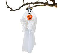 Ghenic Halloween Ghost - Prop, figura spettrale, decorazione infestata da esterno, accento per le vacanze spaventose | Garden Porch Tree Yard Party Uso per la mostra notturna di Halloween e Celebrati