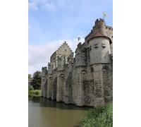 Ghent Castle Belgium Journal Notebook: the castle of the counts, 150 pages, 6x9 inch size, Medieval theme