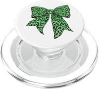 Ghepardo Animale Leopardo Verde Lime Modello Ragazza Coquette Bow PopSockets PopGrip per MagSafe