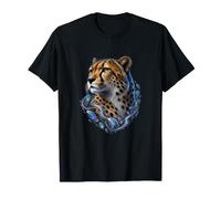 Ghepardo con frammenti di Opale Blu Wildlife Art Maglietta