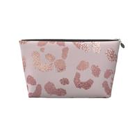 Ghepardo con stampa leopardata in oro rosa, Borsa da toilette Borsa per trucco Borsa per cosmetici Borsa da toilette da viaggio portatile