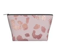 Ghepardo con stampa leopardata in oro rosa, Borsa da toilette Borsa per trucco Borsa per cosmetici Borsa da toilette da viaggio portatile