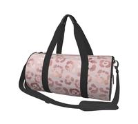 Ghepardo con stampa leopardata in oro rosa, Borsone da viaggio di grande capacità Borsa rotonda Borsa da viaggio sportiva Borsa da viaggio Borsa da fitness