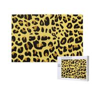 Ghepardo Leopardo Giallo,Puzzle in legno da 1000 pezzi per famiglie, puzzle per adulti e adolescenti